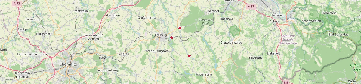 Karte: Unterrichtsstandorte — Bobritzsch-Hilbersdorf