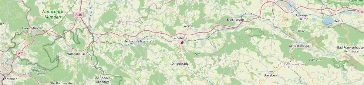 Karte: Unterrichtsstandorte — Wingerode