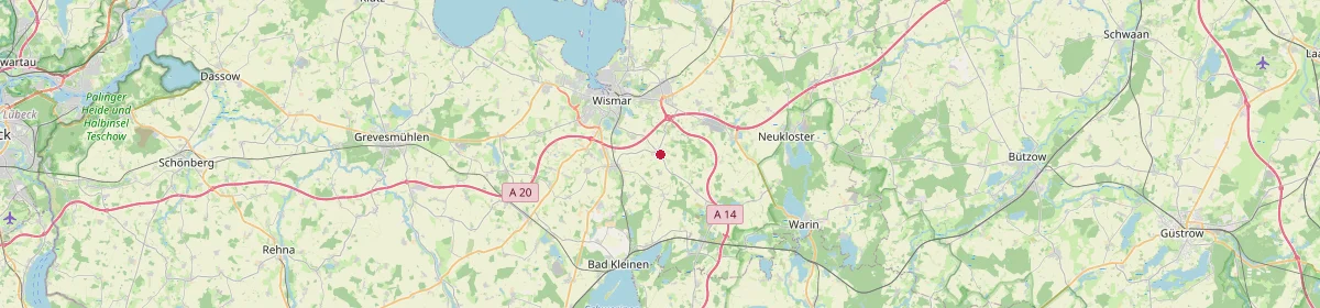 Karte: Unterrichtsstandorte — Dorf Mecklenburg
