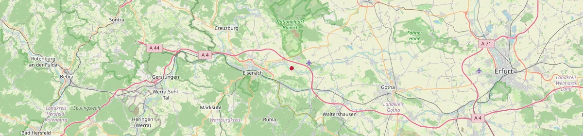 Karte: Unterrichtsstandorte — Hörselberg-Hainich