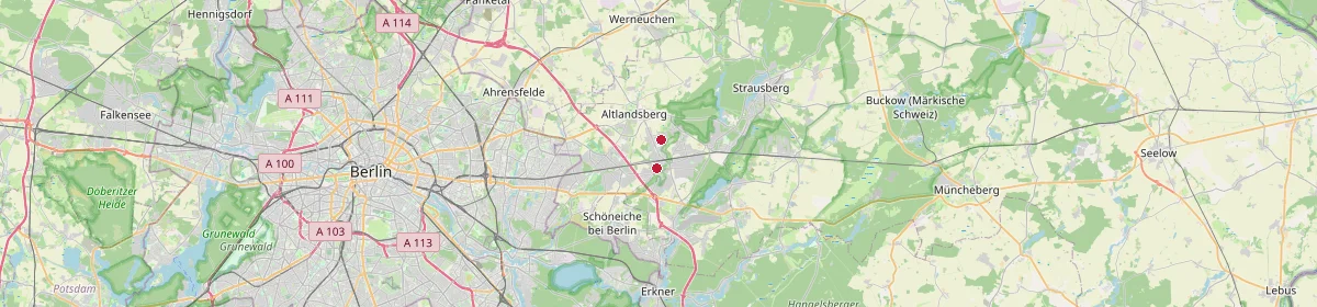 Karte: Unterrichtsstandorte — Fredersdorf-Vogelsdorf