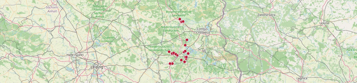 Karte: Unterrichtsstandorte — Oberspreewald-Lausitz