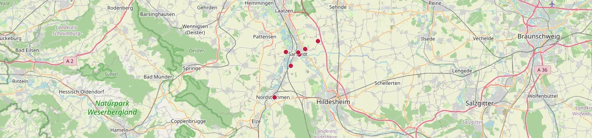 Karte: Unterrichtsstandorte — Hildesheim
