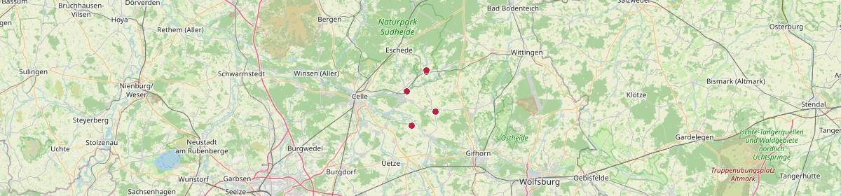 Karte: Unterrichtsstandorte — Celle