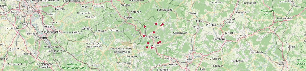 Karte: Unterrichtsstandorte — Lahn-Dill-Kreis