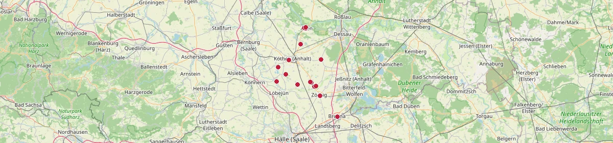 Karte: Unterrichtsstandorte — Anhalt-Bitterfeld