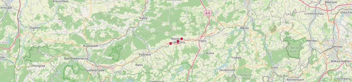 Karte: Unterrichtsstandorte — Kospoda