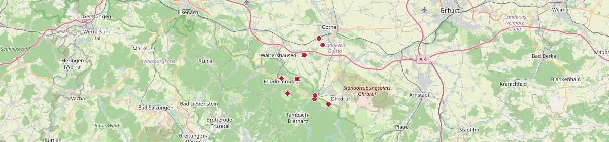 Karte: Unterrichtsstandorte — Gotha