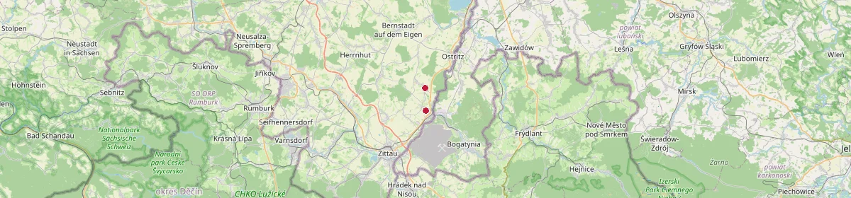 Karte: Unterrichtsstandorte — Zittau
