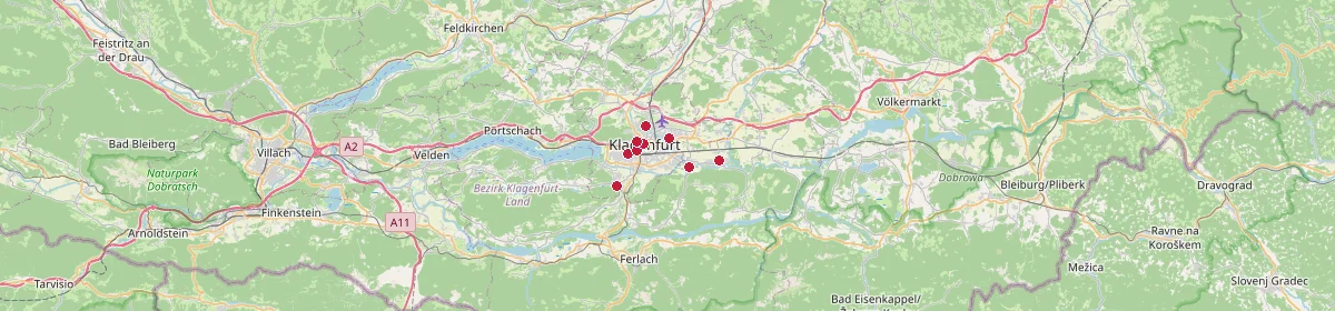 Karte: Unterrichtsstandorte — Klagenfurt Land