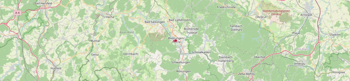 Karte: Unterrichtsstandorte — Breitungen/Werra