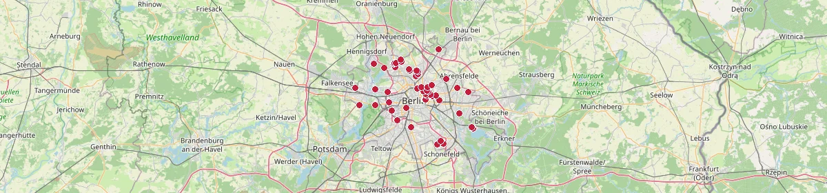 Karte: Unterrichtsstandorte — Berlin