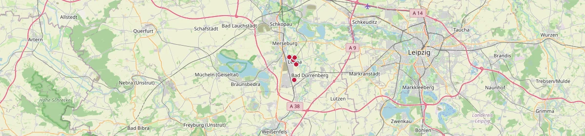 Karte: Unterrichtsstandorte — Leuna