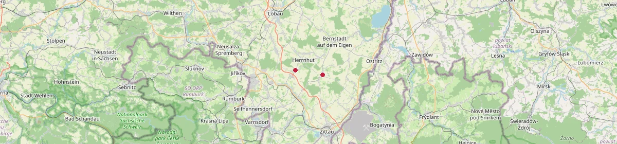 Karte: Unterrichtsstandorte — Herrnhut
