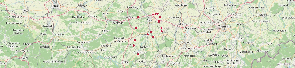 Karte: Unterrichtsstandorte — Greiz