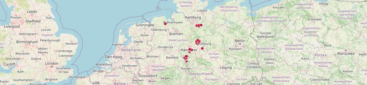 Karte: Unterrichtsstandorte — Niedersachsen