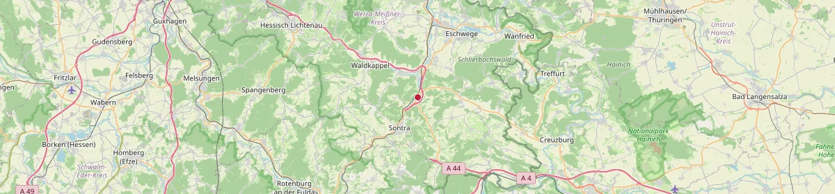 Karte: Unterrichtsstandorte — Sontra