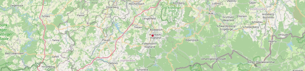 Karte: Unterrichtsstandorte — Auerbach/Vogtland