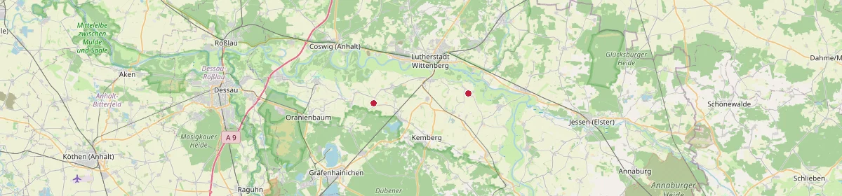 Karte: Unterrichtsstandorte — Kemberg