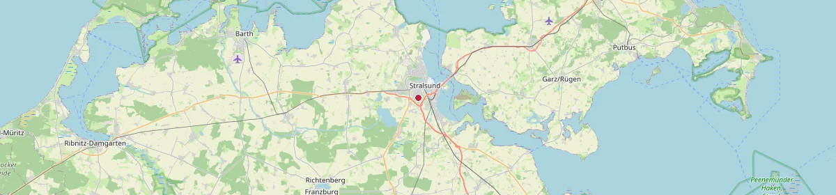 Karte: Unterrichtsstandorte — Stralsund