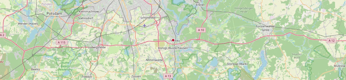 Karte: Unterrichtsstandorte — Wildau