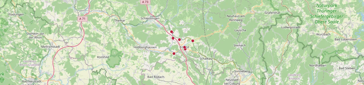 Karte: Unterrichtsstandorte — Auengrund