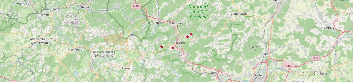 Karte: Unterrichtsstandorte — Herborn