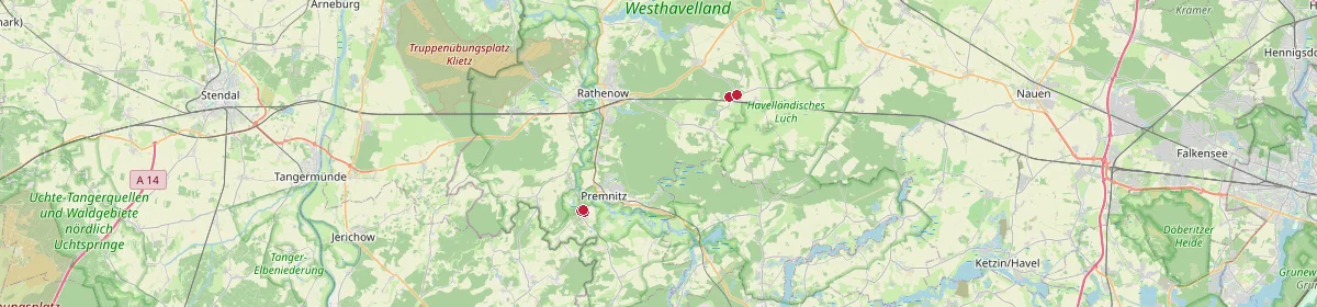 Karte: Unterrichtsstandorte — Havelaue