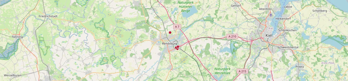 Karte: Unterrichtsstandorte — Rendsburg-Eckernförde