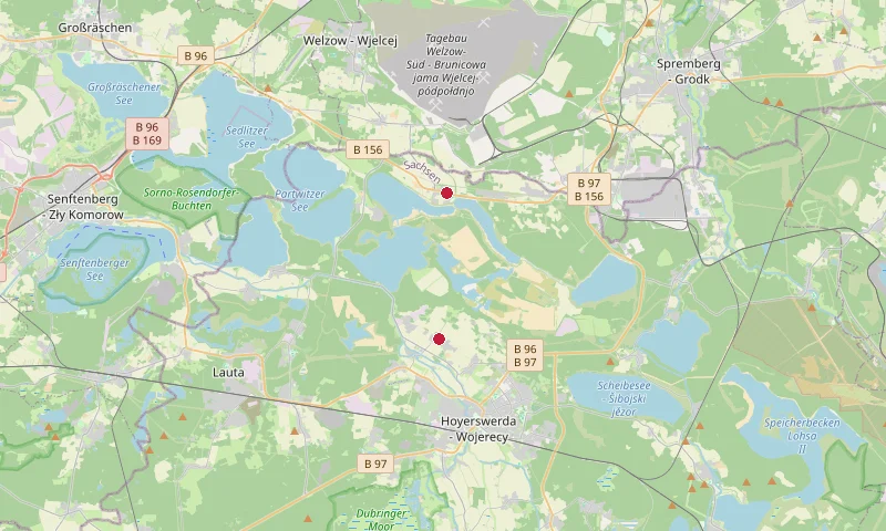 Karte: Unterrichtsstandorte in Elsterheide