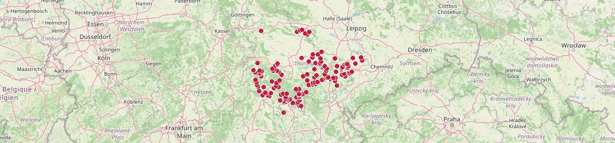 Karte: Unterrichtsstandorte — Thüringen