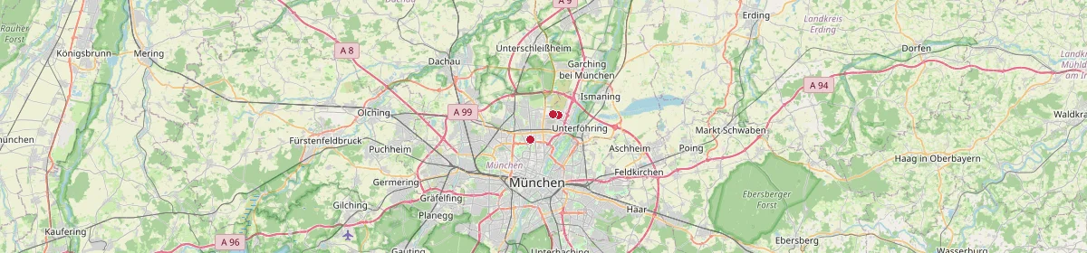 Karte: Unterrichtsstandorte — München, Landeshauptstadt