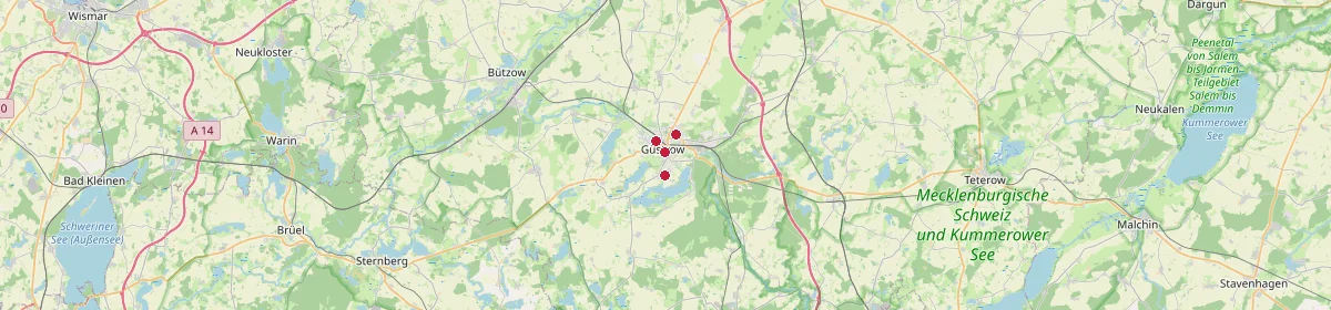 Karte: Unterrichtsstandorte — Güstrow