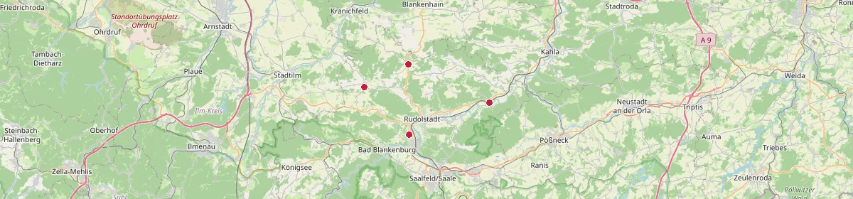 Karte: Unterrichtsstandorte — Uhlstädt-Kirchhasel