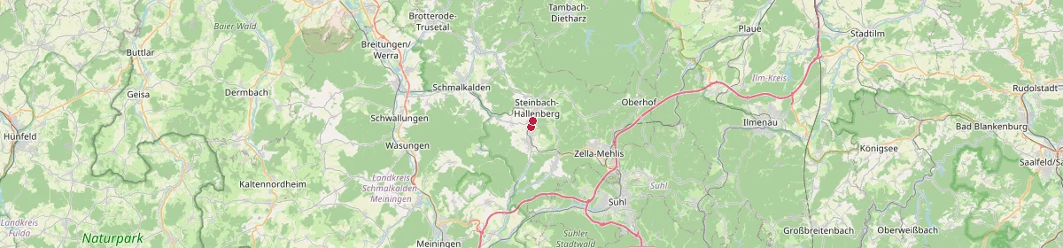 Karte: Unterrichtsstandorte — Steinbach-Hallenberg