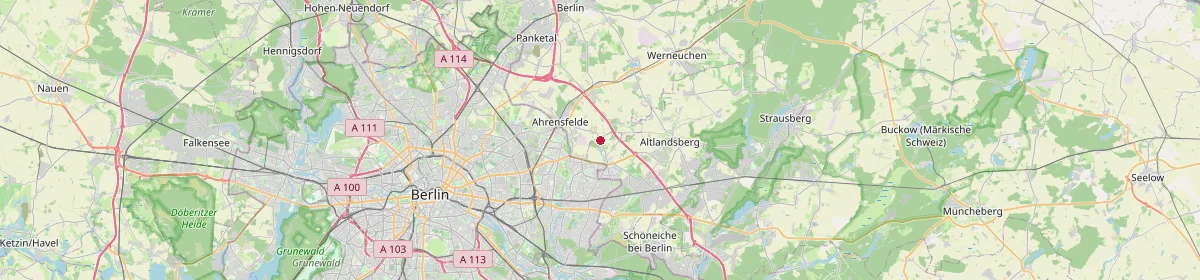 Karte: Unterrichtsstandorte — Hoppegarten
