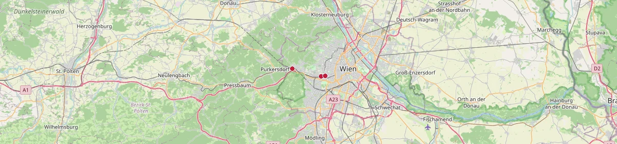 Karte: Unterrichtsstandorte — Mauerbach
