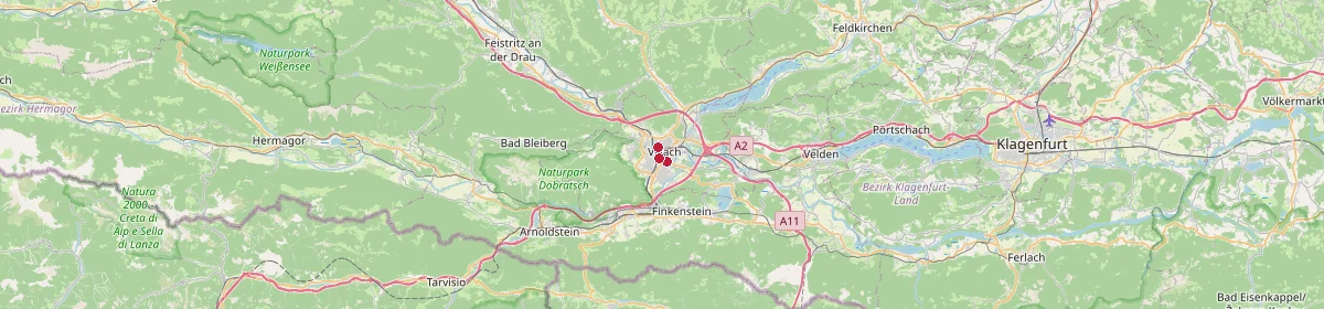 Karte: Unterrichtsstandorte — Dobrova