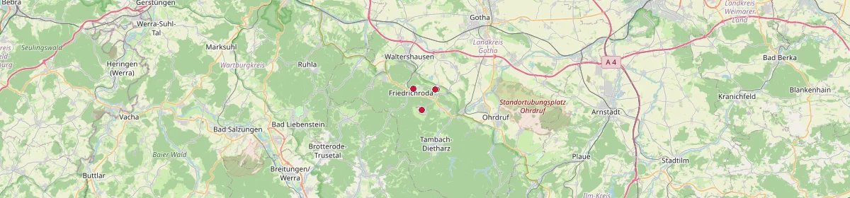 Karte: Unterrichtsstandorte — Friedrichroda