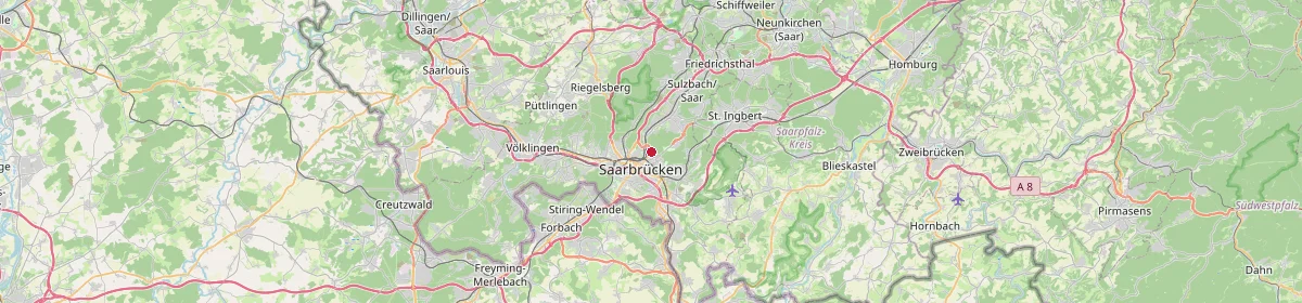 Karte: Unterrichtsstandorte — Saarbrücken
