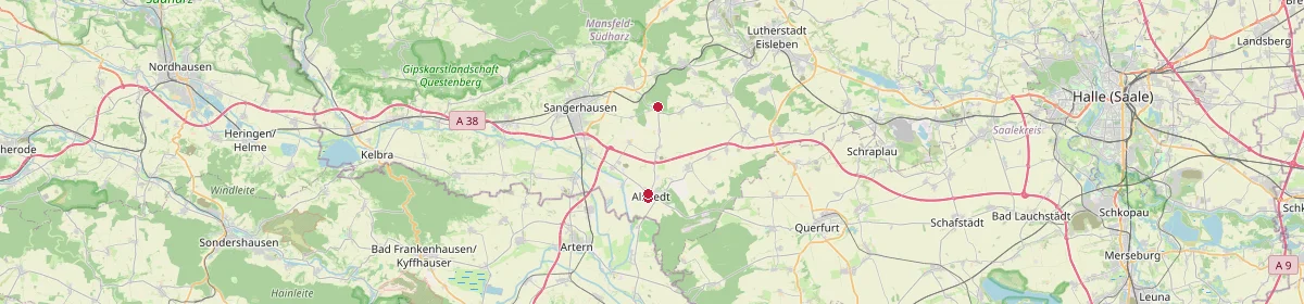 Karte: Unterrichtsstandorte — Allstedt
