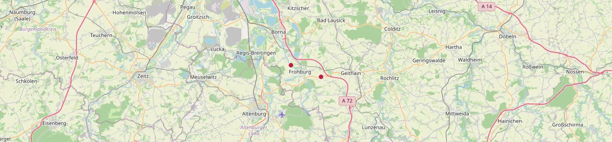 Karte: Unterrichtsstandorte — Frohburg