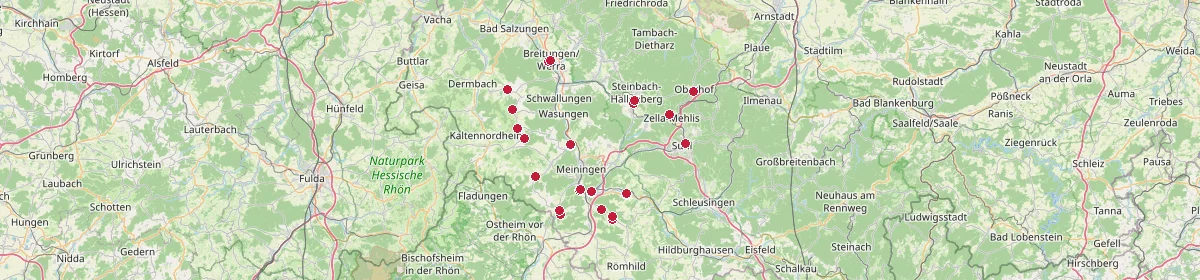 Karte: Unterrichtsstandorte — Schmalkalden-Meiningen