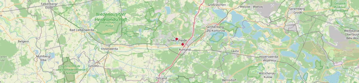 Karte: Unterrichtsstandorte — Schwarzheide