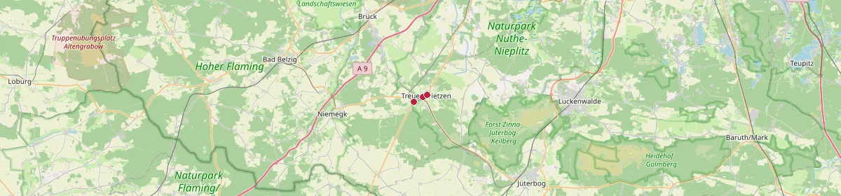 Karte: Unterrichtsstandorte — Treuenbrietzen