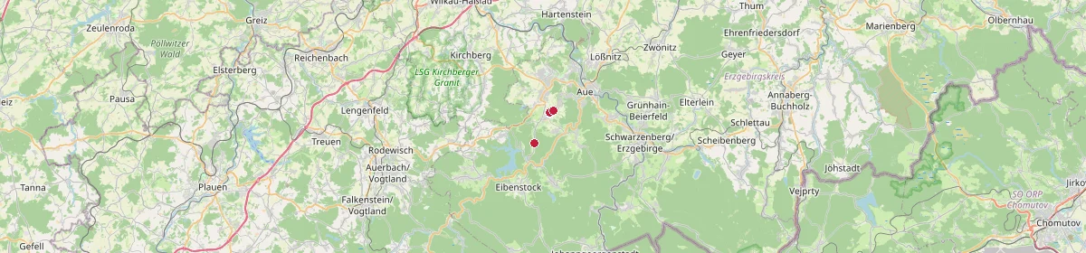 Karte: Unterrichtsstandorte — Zschorlau