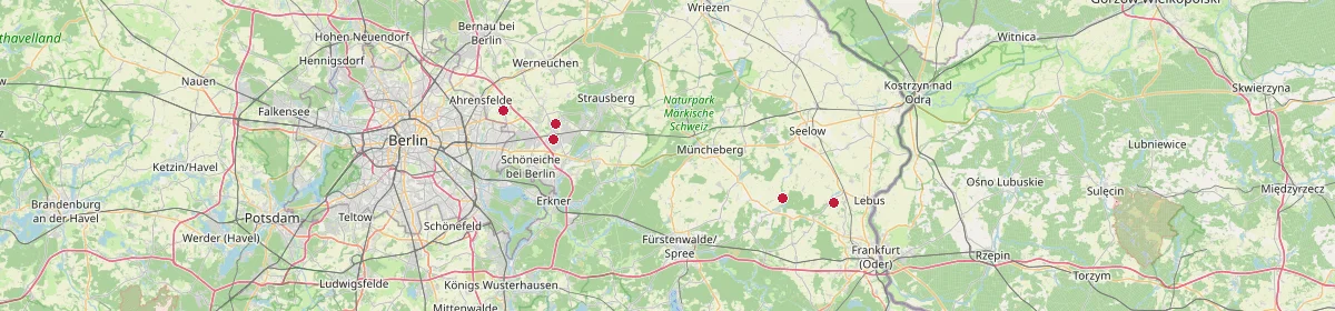 Karte: Unterrichtsstandorte — Märkisch-Oderland