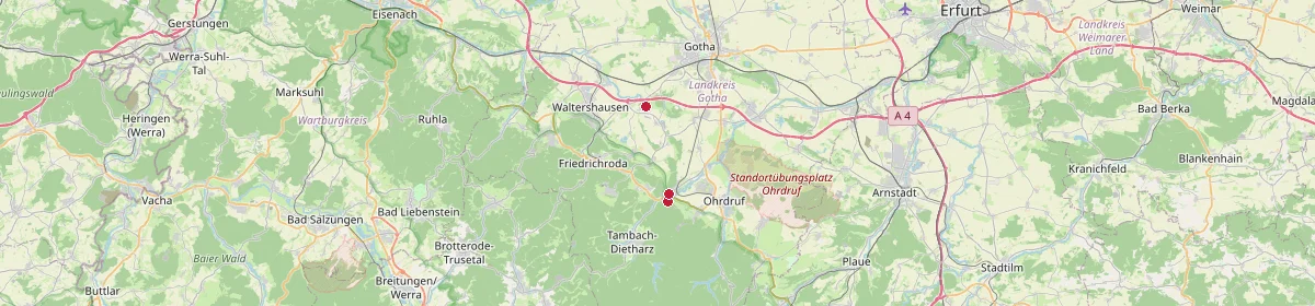 Karte: Unterrichtsstandorte — Georgenthal