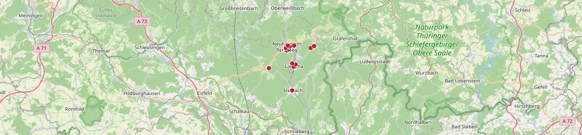 Karte: Unterrichtsstandorte — Lauscha