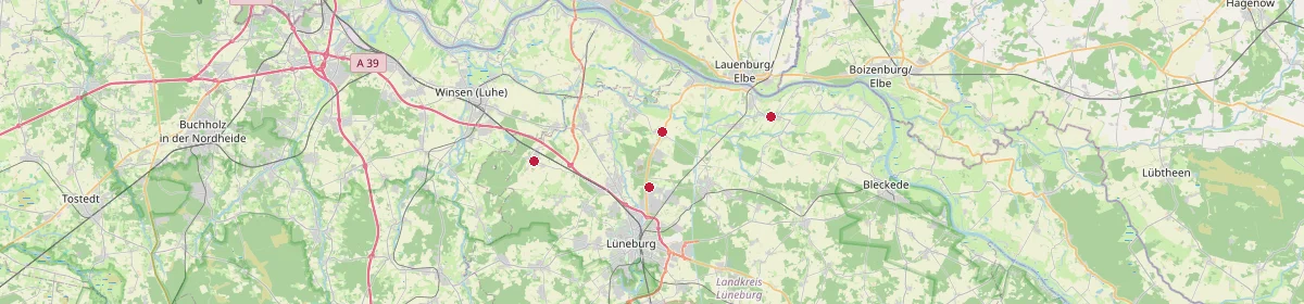 Karte: Unterrichtsstandorte — Lüneburg